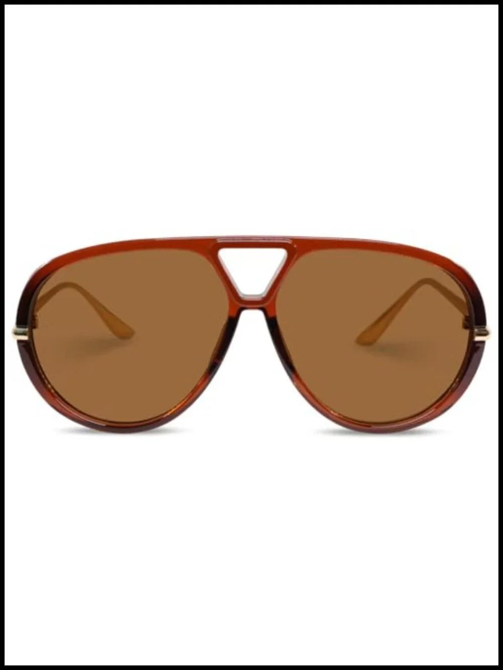 Oversized Retro Aviator Sunglasses Polarized UV Protection